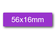 wereinaristea EtichetteAutoadesive 56x16mm(16x56) Carta VIOLA, adesivo permanente, su foglietti da cm 15,2x12,5. 9 etichette per foglietto.