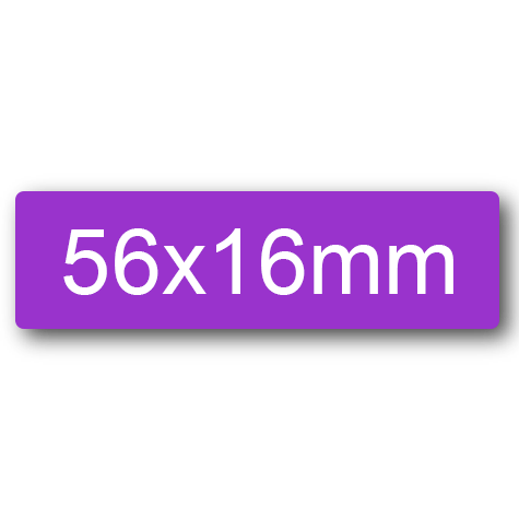 wereinaristea EtichetteAutoadesive 56x16mm(16x56) Carta VIOLA, adesivo permanente, su foglietti da cm 15,2x12,5. 9 etichette per foglietto.