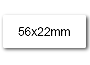 wereinaristea EtichetteAutoadesive 56x22mm(22x56) Carta BIANCO, adesivo RIMOVIBILE, su foglietti da cm 15,2x12,5. 12 etichette per foglietto SOG10039RIM