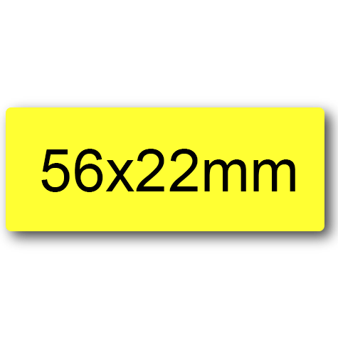 wereinaristea EtichetteAutoadesive 56x22mm(22x56) Carta GIALLO, adesivo permanente, su foglietti da cm 15,2x12,5. 9 etichette per foglietto.