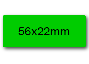 wereinaristea EtichetteAutoadesive 56x22mm(22x56) Carta VERDE, adesivo permanente, su foglietti da cm 15,2x12,5. 9 etichette per foglietto.