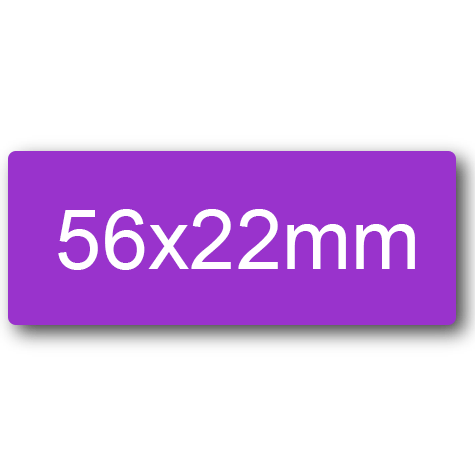 wereinaristea EtichetteAutoadesive 56x22mm(22x56) Carta VIOLA adesivo permanente, su foglietti da cm 15,2x12,5. 12 etichette per foglietto.