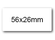 wereinaristea EtichetteAutoadesive 56x26mm(26x56) Carta BIANCO, adesivo RIMOVIBILE, su foglietti da cm 15,2x12,5. 10 etichette per foglietto SOG10040RIM