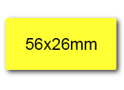 wereinaristea EtichetteAutoadesive 56x26mm(26x56) Carta GIALLO adesivo permanente, su foglietti da cm 15,2x12,5. 10 etichette per foglietto.