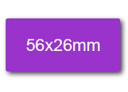 wereinaristea EtichetteAutoadesive 56x26mm(26x56) Carta VIOLA, adesivo permanente, su foglietti da cm 15,2x12,5. 10 etichette per foglietto sog10040vi