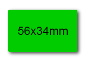wereinaristea EtichetteAutoadesive 56x34mm(34x56) Carta VERDE, adesivo permanente, su foglietti da cm 15,2x12,5. 8 etichette per foglietto.