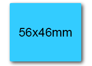 wereinaristea EtichetteAutoadesive 56x46mm(46x56) Carta AZZURRO adesivo permanente, su foglietti da cm 15,2x12,5. 6 etichette per foglietto.