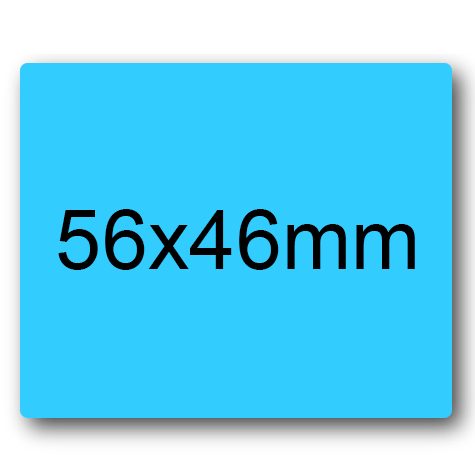 wereinaristea EtichetteAutoadesive 56x46mm(46x56) Carta AZZURRO adesivo permanente, su foglietti da cm 15,2x12,5. 6 etichette per foglietto.