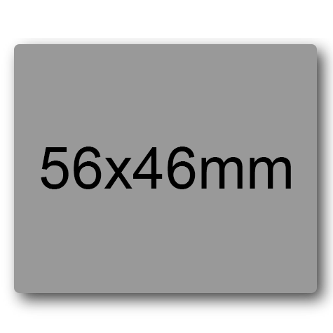 wereinaristea EtichetteAutoadesive 56x46mm(46x56) Carta GRIGIO, adesivo permanente, su foglietti da cm 15,2x12,5. 6 etichette per foglietto.