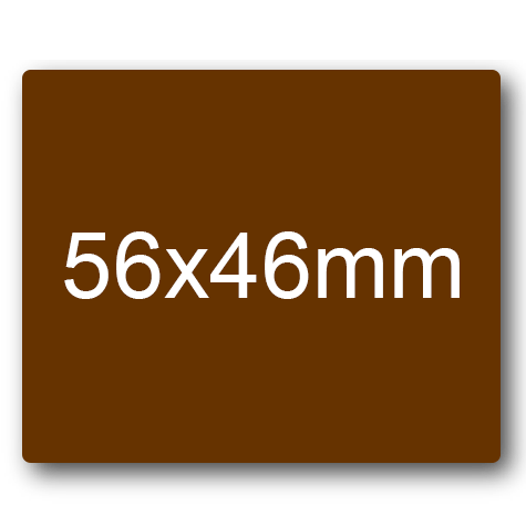 wereinaristea EtichetteAutoadesive 56x46mm(46x56) Carta MARRONE, adesivo permanente, su foglietti da cm 15,2x12,5. 6 etichette per foglietto.