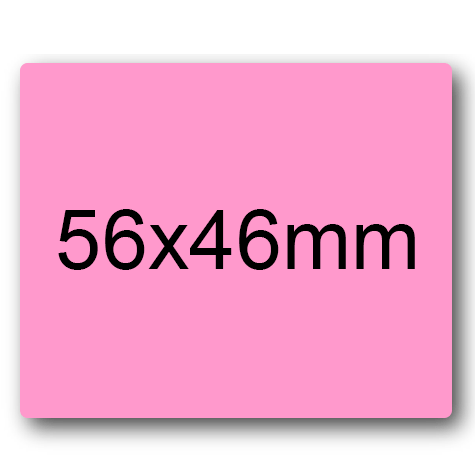 wereinaristea EtichetteAutoadesive 56x46mm(46x56) Carta ROSA, adesivo permanente, su foglietti da cm 15,2x12,5. 6 etichette per foglietto.