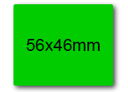 wereinaristea EtichetteAutoadesive 56x46mm(46x56) Carta VERDE adesivo permanente, su foglietti da cm 15,2x12,5. 6 etichette per foglietto.