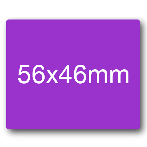 wereinaristea EtichetteAutoadesive 56x46mm(46x56) Carta VIOLA, adesivo permanente, su foglietti da cm 15,2x12,5. 6 etichette per foglietto.