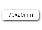 wereinaristea EtichetteAutoadesive 70x20mm(20x70) Carta BIANCO, adesivo RIMOVIBILE, su foglietti da cm 15,2x12,5. 10 etichette per foglietto SOG10044RIM