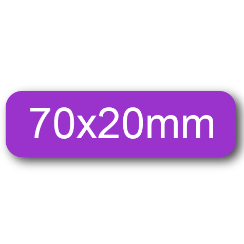 wereinaristea EtichetteAutoadesive 70x20mm(20x70) Carta VIOLA, adesivo permanente, su foglietti da cm 15,2x12,5. 10 etichette per foglietto.
