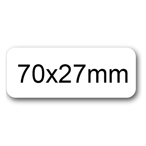 wereinaristea EtichetteAutoadesive 70x27mm(27x70) Carta BIANCO, adesivo RIMOVIBILE, su foglietti da cm 15,2x12,5. 8 etichette per foglietto.