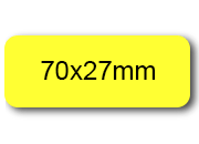 wereinaristea EtichetteAutoadesive 70x27mm(27x70) Carta GIALLO, adesivo permanente, su foglietti da cm 15,2x12,5. 8 etichette per foglietto.