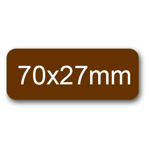 wereinaristea EtichetteAutoadesive 70x27mm(27x70) Carta MARRONE, adesivo permanente, su foglietti da cm 15,2x12,5. 8 etichette per foglietto.