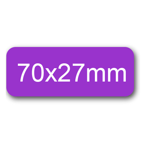 wereinaristea EtichetteAutoadesive 70x27mm(27x70) Carta VIOLA, adesivo permanente, su foglietti da cm 15,2x12,5. 8 etichette per foglietto.