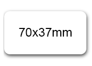 wereinaristea EtichetteAutoadesive 70x37mm(37x70) Carta BIANCO, adesivo permanente, su foglietti da cm 15,2x12,5. 6 etichette per foglietto SOG10046