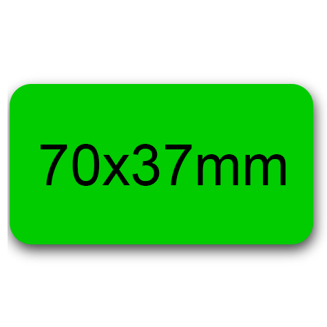 wereinaristea EtichetteAutoadesive 70x37mm(37x70) Carta VERDE, adesivo permanente, su foglietti da cm 15,2x12,5. 6 etichette per foglietto.