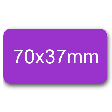 wereinaristea EtichetteAutoadesive 70x37mm(37x70) Carta VIOLA, adesivo permanente, su foglietti da cm 15,2x12,5. 6 etichette per foglietto.