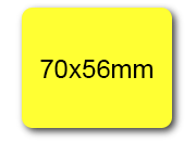 wereinaristea Etichette autoadesive mm 70x56 (56x70) GIALLO, adesivo permanente, su foglietti da cm 15,2x12,5. 4 etichette per foglietto.