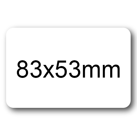 wereinaristea EtichetteAutoadesive 83x53mm(53x83) Carta BIANCO, adesivo permanente, su foglietti da cm 15,2x12,5. 3 etichette per foglietto.
