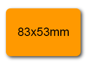 wereinaristea Etichette autoadesive mm 83x53 (53x83) ARANCIONE, adesivo permanente, su foglietti da cm 15,2x12,5. 3 etichette per foglietto.