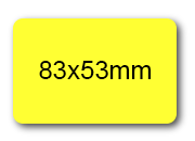 wereinaristea Etichette autoadesive mm 83x53 (53x83) GIALLO, adesivo permanente, su foglietti da cm 15,2x12,5. 3 etichette per foglietto.