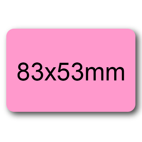 wereinaristea Etichette autoadesive mm 83x53 (53x83) ROSA, adesivo permanente, su foglietti da cm 15,2x12,5. 3 etichette per foglietto.