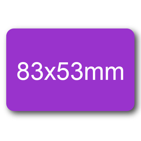 wereinaristea Etichette autoadesive mm 83x53 (53x83) VIOLA, adesivo permanente, su foglietti da cm 15,2x12,5. 3 etichette per foglietto.