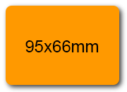 wereinaristea Etichette autoadesive mm 95x66 (66x95) ARANCIONE adesivo permanente, su foglietti da cm 15,2x12,5. 2 etichette per foglietto.