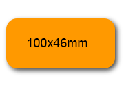 wereinaristea EtichetteAutoadesive 100x46mm(46x100) Carta ARANCIONE, adesivo permanente, su foglietti da cm 15,2x12,5. 3 etichette per foglietto.