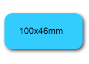 wereinaristea EtichetteAutoadesive 100x46mm(46x100) Carta AZZURRO, adesivo permanente, su foglietti da cm 15,2x12,5. 3 etichette per foglietto.