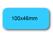 wereinaristea EtichetteAutoadesive 100x46mm(46x100) Carta AZZURRO, adesivo permanente, su foglietti da cm 15,2x12,5. 3 etichette per foglietto SOG10051BL