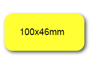 wereinaristea EtichetteAutoadesive 100x46mm(46x100) Carta GIALLO, adesivo permanente, su foglietti da cm 15,2x12,5. 3 etichette per foglietto.