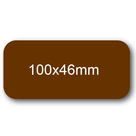 wereinaristea EtichetteAutoadesive 100x46mm(46x100) Carta MARRONE, adesivo permanente, su foglietti da cm 15,2x12,5. 3 etichette per foglietto.