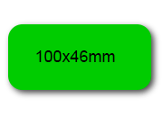 wereinaristea EtichetteAutoadesive 100x46mm(46x100) Carta VERDE, adesivo permanente, su foglietti da cm 15,2x12,5. 3 etichette per foglietto.