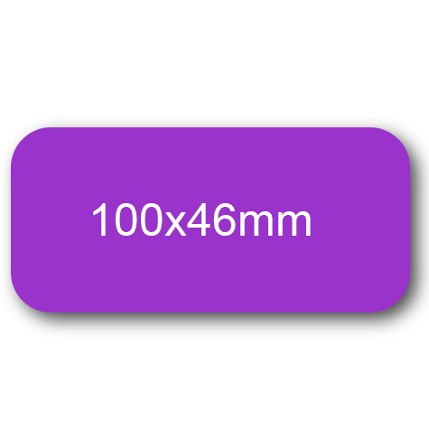 wereinaristea EtichetteAutoadesive 100x46mm(46x100) Carta VIOLA, adesivo permanente, su foglietti da cm 15,2x12,5. 3 etichette per foglietto.