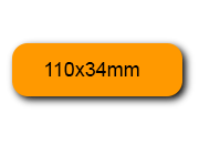 wereinaristea EtichetteAutoadesive 110x34mm(34x110) Carta ARANCIONE, adesivo permanente, su foglietti da cm 15,2x12,5. 4 etichette per foglietto.