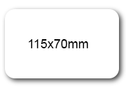 wereinaristea EtichetteAutoadesive 115x70mm(70x115) Carta BIANCO, adesivo permanente, su foglietti da cm 15,2x12,5. 2 etichette per foglietto.