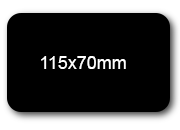 wereinaristea EtichetteAutoadesive 115x70mm(70x115) Carta NERO, adesivo permanente, su foglietti da cm 15,2x12,5. 2 etichette per foglietto sog10053ne