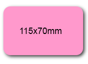 wereinaristea EtichetteAutoadesive 115x70mm(70x115) Carta ROSA, adesivo permanente, su foglietti da cm 15,2x12,5. 2 etichette per foglietto.