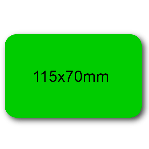wereinaristea EtichetteAutoadesive 115x70mm(70x115) Carta VERDE, adesivo permanente, su foglietti da cm 15,2x12,5. 2 etichette per foglietto.