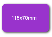 wereinaristea EtichetteAutoadesive 115x70mm(70x115) Carta VIOLA, adesivo permanente, su foglietti da cm 15,2x12,5. 2 etichette per foglietto sog10053vi
