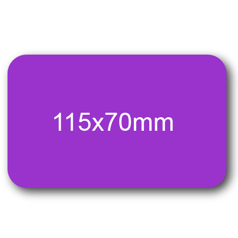 wereinaristea EtichetteAutoadesive 115x70mm(70x115) Carta VIOLA, adesivo permanente, su foglietti da cm 15,2x12,5. 2 etichette per foglietto.