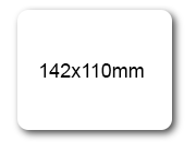 wereinaristea EtichetteAutoadesive 142x110mm(110x142) Carta BIANCO, adesivo permanente, su foglietti da cm 15,2x12,5. 1 etichette per foglietto.