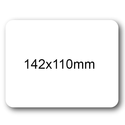 wereinaristea EtichetteAutoadesive 142x110mm(110x142) Carta BIANCO, adesivo permanente, su foglietti da cm 15,2x12,5. 1 etichette per foglietto.