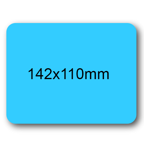 wereinaristea EtichetteAutoadesive 142x110mm(110x142) Carta AZZURRO, adesivo permanente, su foglietti da cm 15,2x12,5. 1 etichette per foglietto.